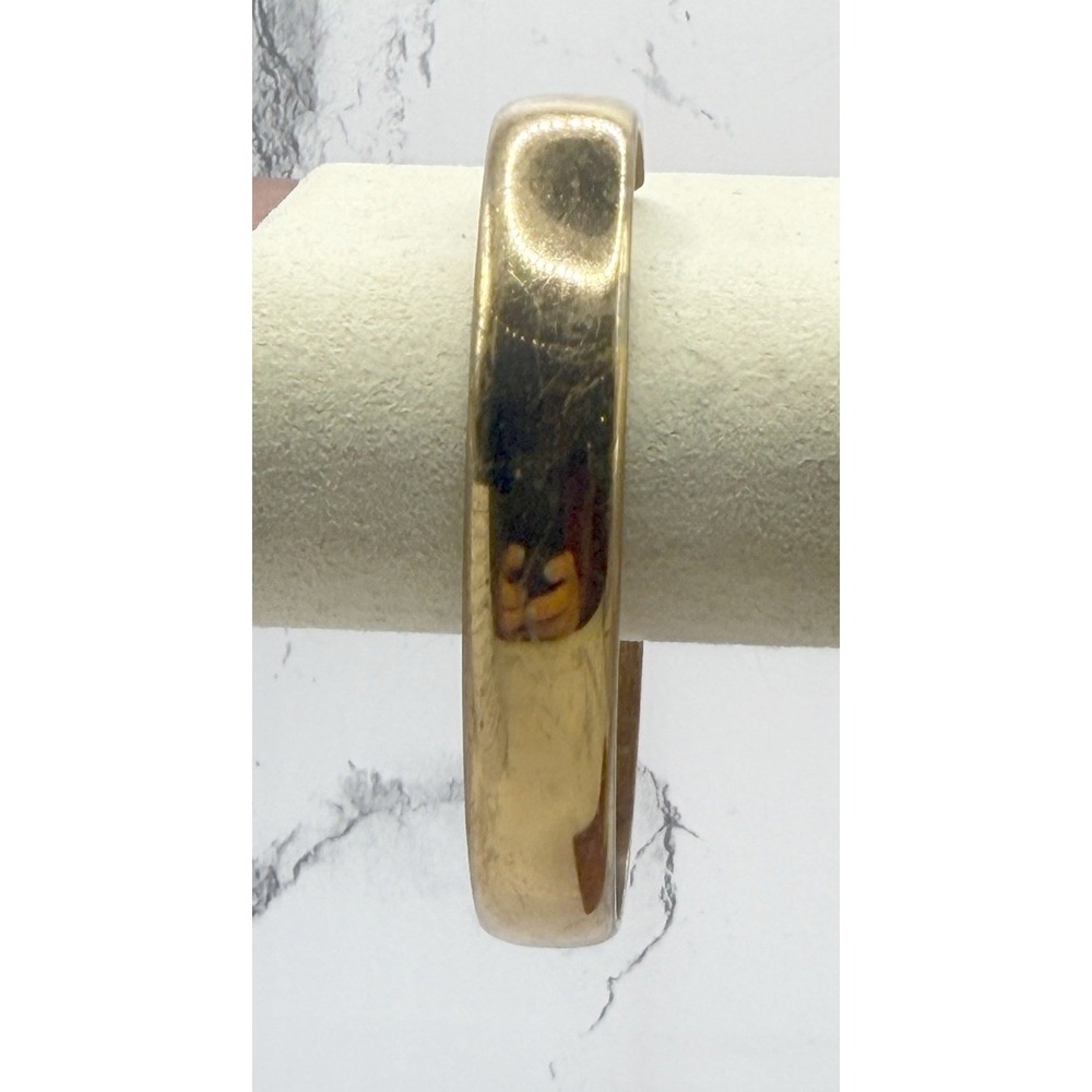 Sergio Lub California‎ Gold Tone Open Cuff Bracelet 7.5 Inch Vintage Style